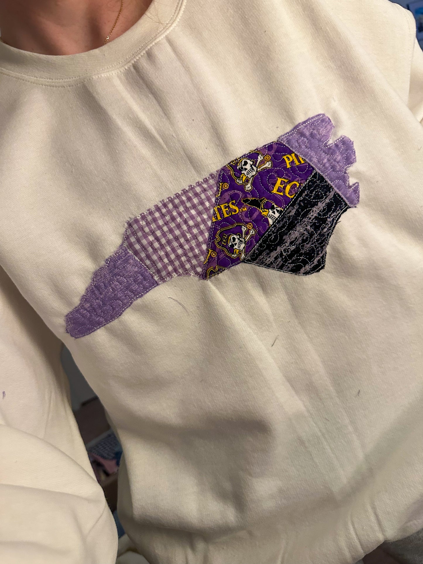 Greenville North Carolina Quilted Crewneck