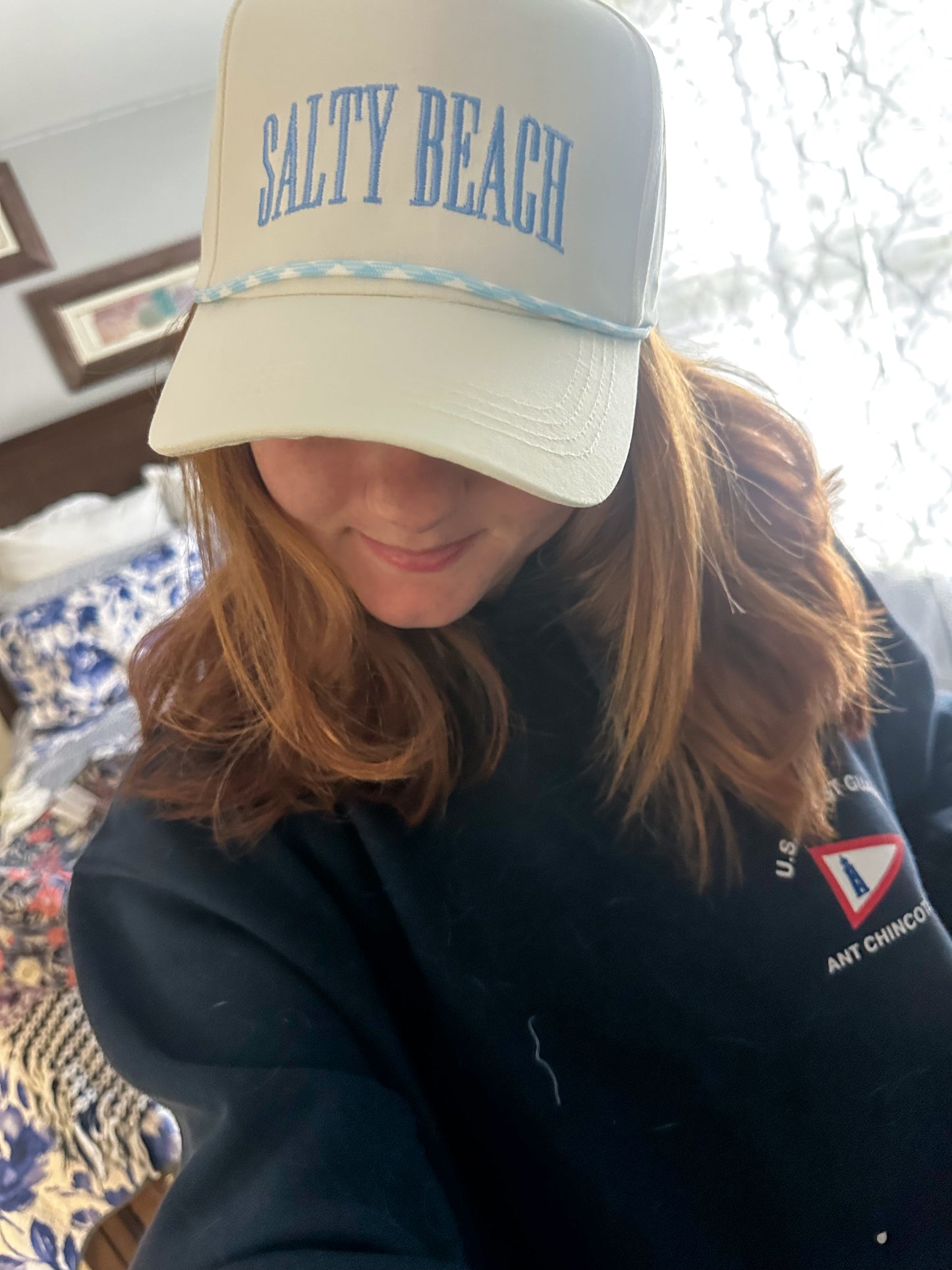 Salty Beach Embroidered Trucker Hat