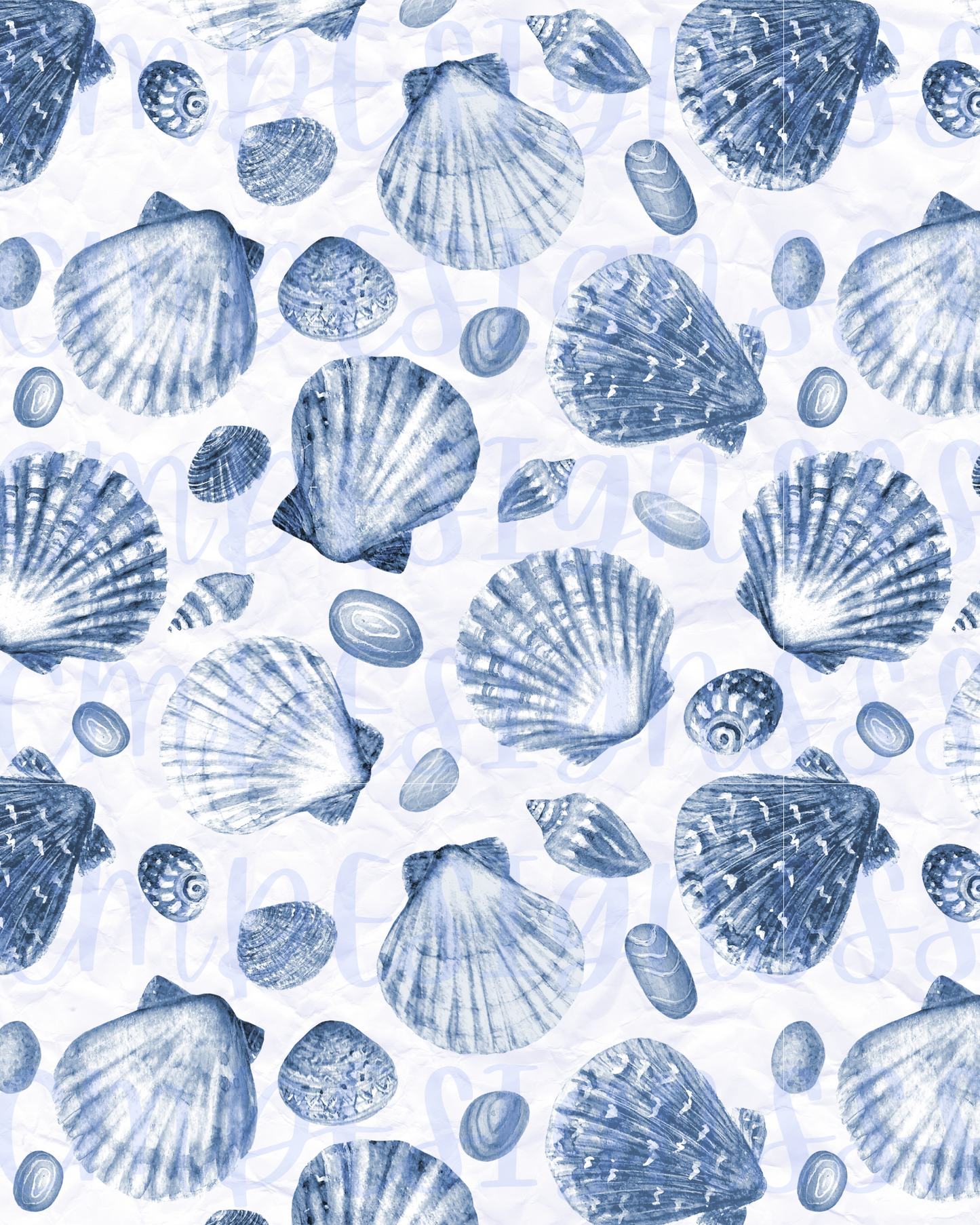 Blue and White Coastal Vibes Digital Prints