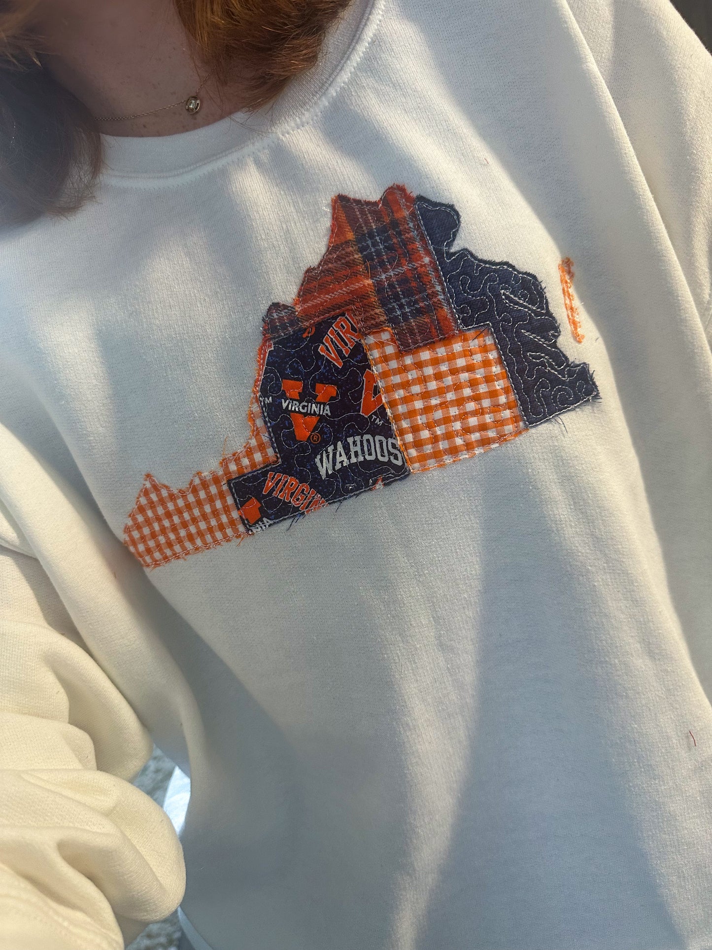 University of Virginia Quilted Patchwork Crewneck