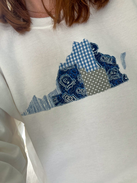 Old Dominion University Quilted Crewneck