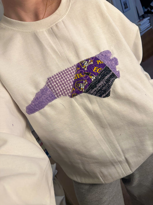 Greenville North Carolina Quilted Crewneck