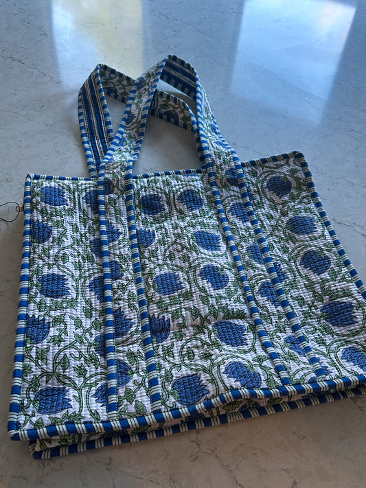 Quilted Tote Bag - Coastal Vineyards