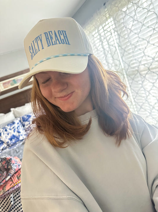 Salty Beach Embroidered Trucker Hat