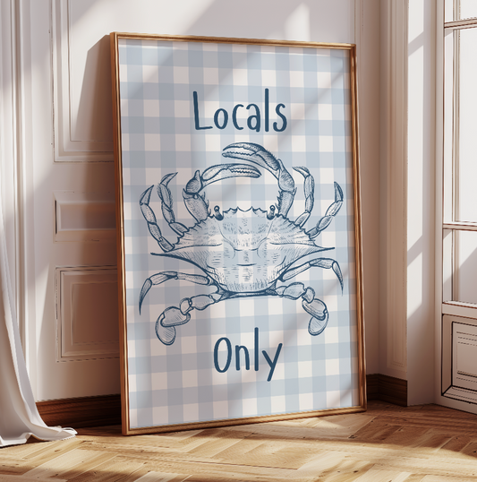 Locals Only Crab Print